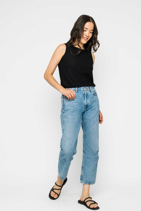 Ginny-Eyelet Gathered Tank